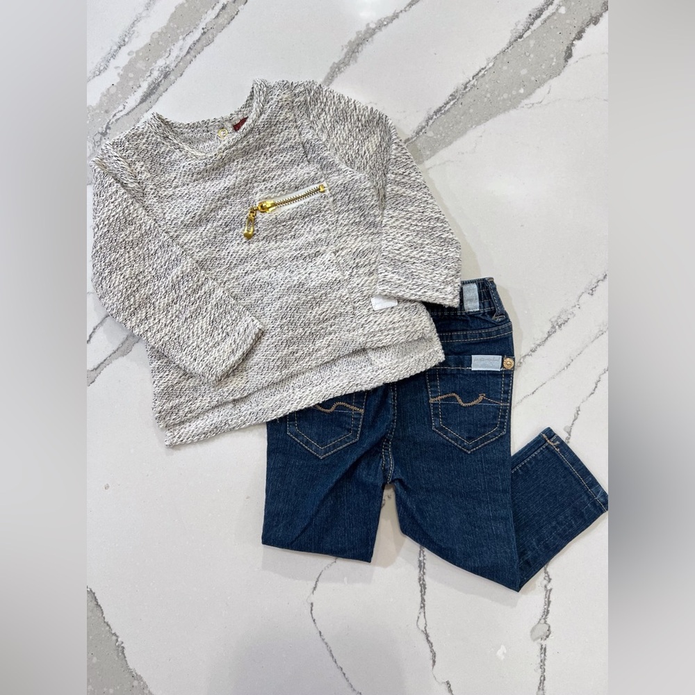 12m Baby 7 For All Mankind Sweater Set